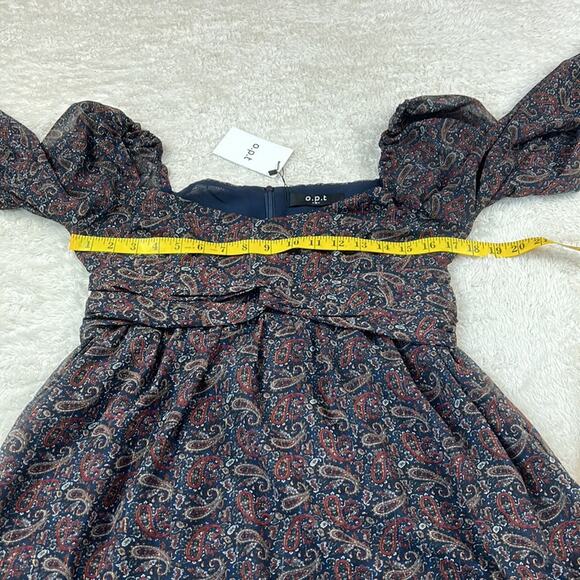 O.P.T. One Pretty Thing paisley chiffon dress, size med NWT - Picture 5 of 10